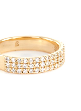Detail View - Click To Enlarge - SARAH & SEBASTIAN - 'Ice' diamond 10k gold half band ring