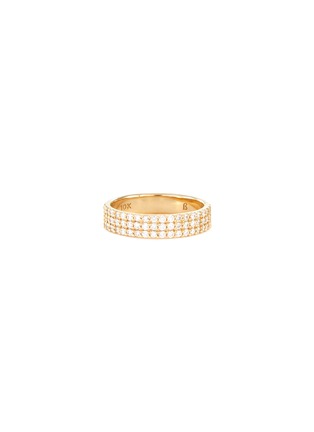 Main View - Click To Enlarge - SARAH & SEBASTIAN - 'Ice' diamond 10k gold half band ring