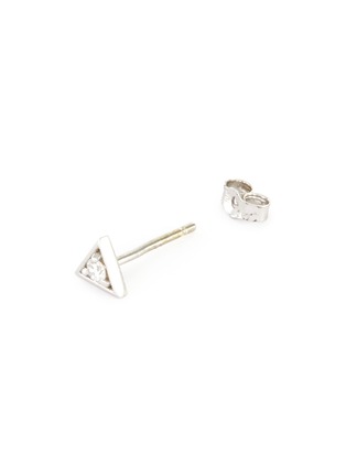 Detail View - Click To Enlarge - SARAH & SEBASTIAN - 'Deco' diamond triangle 10k white gold earrings
