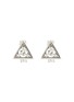 Main View - Click To Enlarge - SARAH & SEBASTIAN - 'Deco' diamond triangle 10k white gold earrings