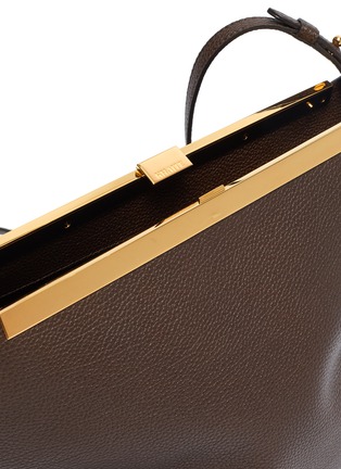 Detail View - Click To Enlarge - KHAITE - 'Augusta' Metal Clasp Leather Crossbody Bag