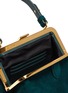 Detail View - Click To Enlarge - KHAITE - 'Agnes' Metal Clasp Top Handle Small Suede Bag