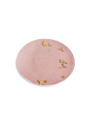 Main View - Click To Enlarge - VETROFUSO - Artista insect motif glass charger plate – Pink