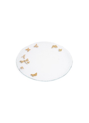 Main View - Click To Enlarge - VETROFUSO - Artista insect motif glass charger plate – Clear
