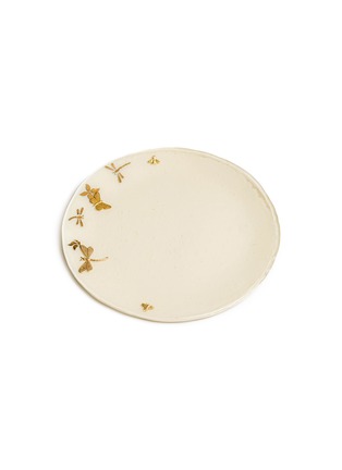 Main View - Click To Enlarge - VETROFUSO - Artista insect motif glass charger plate – Ivory