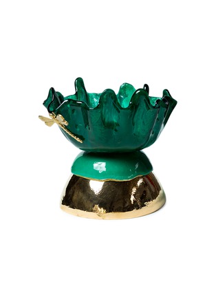 Main View - Click To Enlarge - VETROFUSO - Ballarina stacked glass bowl – Deep Green
