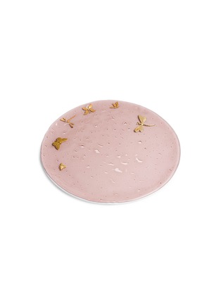 Main View - Click To Enlarge - VETROFUSO - Artista insect motif glass dinner plate – Pink