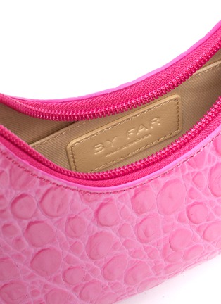 Detail View - Click To Enlarge - BY FAR - 'Mini Amber' croc embossed leather shoulder bag