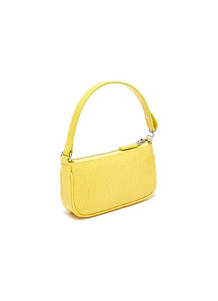 Back View - Click To Enlarge - BY FAR - 'Mini Rachel' croc embossed leather handle bag