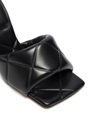 Detail View - Click To Enlarge - BOTTEGA VENETA - Intrecciato leather square toe heeled sandals