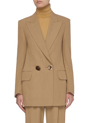 Main View - Click To Enlarge - PETAR PETROV - Jazz' peaked lapel wool gabardine blazer