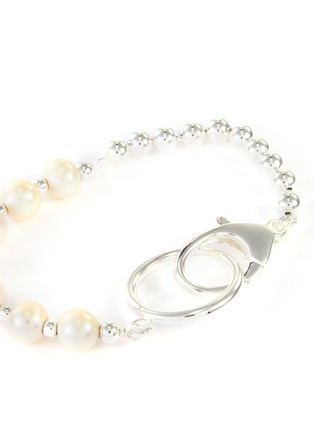 Detail View - Click To Enlarge - HATTON LABS - Pearl sterling silver ball bracelet