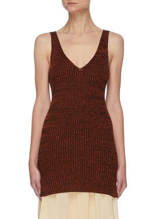 Main View - Click To Enlarge - PETAR PETROV - Naomi' elongated rib knit tank top