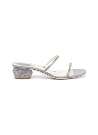 Main View - Click To Enlarge - RENÉ CAOVILLA - Crystal embellished block heel sandals