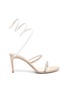 Main View - Click To Enlarge - RENÉ CAOVILLA - Cleo' strass coil anklet satin sandals