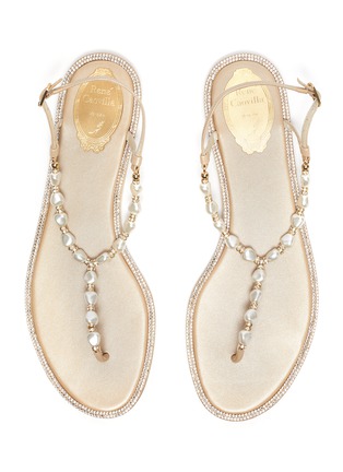 Detail View - Click To Enlarge - RENÉ CAOVILLA - Pepita' pearl and crystal embellished sandals