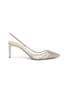 Main View - Click To Enlarge - RENÉ CAOVILLA - Waves' embellished satin pumps