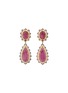 Main View - Click To Enlarge - BUCCELLATI - Diamond carved tourmaline sapphire 18k rose gold earrings