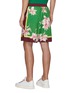 Back View - Click To Enlarge - VALENTINO GARAVANI - Lilium verde print bermuda shorts