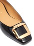 Detail View - Click To Enlarge - STELLA LUNA - Folded Buckle Patent Leather Ballerina Flats