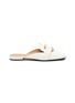 Main View - Click To Enlarge - STELLA LUNA - Metal Plate Close Toe Leather Slides