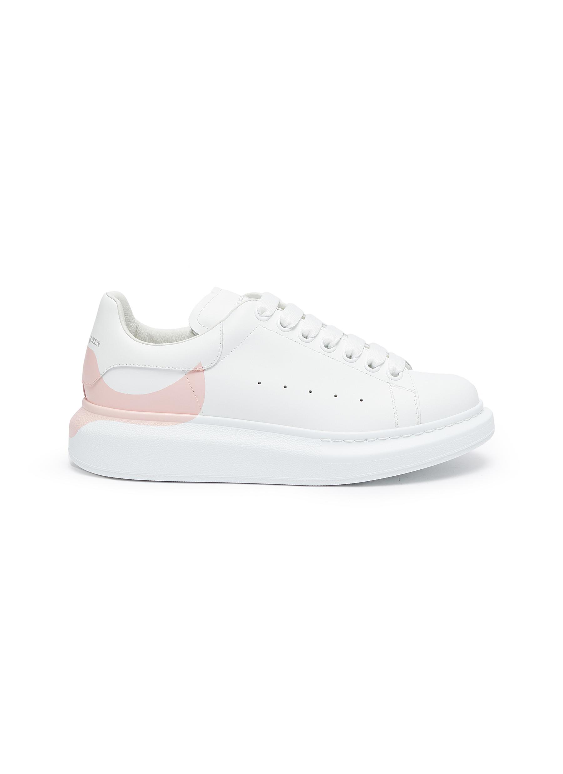 ALEXANDER MCQUEEN'Oversized Sneakers' in Leather with Displace Heel Tab ...