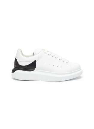 Main View - Click To Enlarge - ALEXANDER MCQUEEN - 'Oversized Sneakers' in Leather with Displace Heel Tab Print