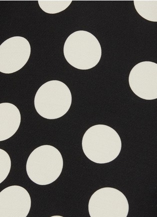 Detail View - Click To Enlarge - VALENTINO GARAVANI - Contrast polka dot wool-silk blend dress