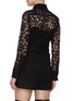 Back View - Click To Enlarge - VALENTINO GARAVANI - Floral lace slim fit shirt
