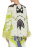 Back View - Click To Enlarge - VALENTINO GARAVANI - Feather sleeve graphic print top