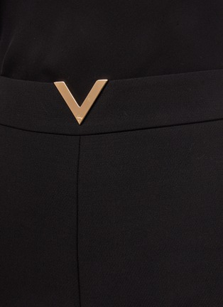  - VALENTINO GARAVANI - Logo Plaque Wool Silk Blend Mini Shorts