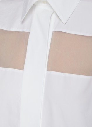  - VALENTINO GARAVANI - Sheer panel cotton shirt