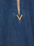 Detail View - Click To Enlarge - VALENTINO GARAVANI - V detail chest cutout denim dress