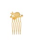 Figure View - Click To Enlarge - LELET NY - Galactic' 14k antique gold plated pearl Swarovski crystal petite comb