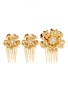 Main View - Click To Enlarge - LELET NY - Amelia' 14k antique gold plated flora comb set