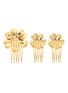 Figure View - Click To Enlarge - LELET NY - Amelia' 14k antique gold plated flora comb set