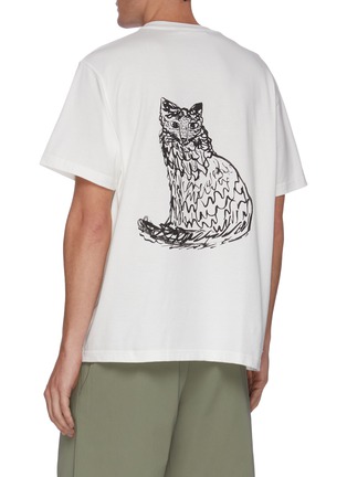 Back View - Click To Enlarge - SONG FOR THE MUTE - 'Cat' Graphic Pocket T-shirt