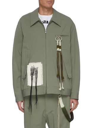 Main View - Click To Enlarge - SONG FOR THE MUTE - 'Room' tassel detail gabardine coach jacket
