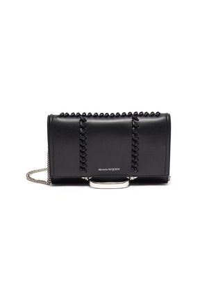 Main View - Click To Enlarge - ALEXANDER MCQUEEN - 'THE SMALL STORY' Metal Handle Knot Detail Crossbody Bag