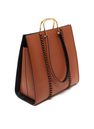 Detail View - Click To Enlarge - ALEXANDER MCQUEEN - 'The Tall Story' Knot Detail Leather Tote