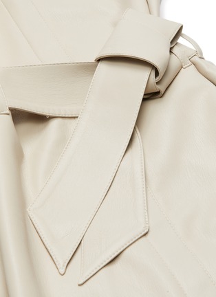 Detail View - Click To Enlarge - NANUSHKA - 'Core Halli' belted vegan leather mini shirt dress