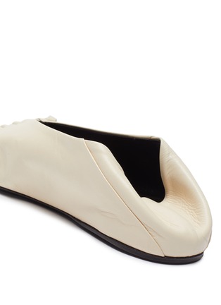 Detail View - Click To Enlarge - JIL SANDER - Whipstitch Detail Point Toe Ballet Flats