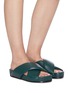Figure View - Click To Enlarge - JIL SANDER - x strap leather sandals