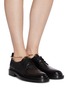 Figure View - Click To Enlarge - JIL SANDER - Metal anklet ring leather brogue shoes