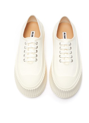 Detail View - Click To Enlarge - JIL SANDER - Chunky sole canvas sneakers