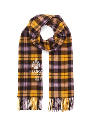 Main View - Click To Enlarge - ACNE STUDIOS - Fringe Check Wool Scarf