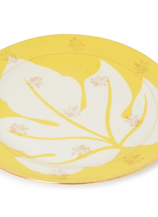 Detail View - Click To Enlarge - YATO - Handpainted Aralia Porcelain Large Plate – Yellow