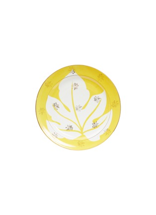 Main View - Click To Enlarge - YATO - Handpainted Aralia Porcelain Large Plate – Yellow