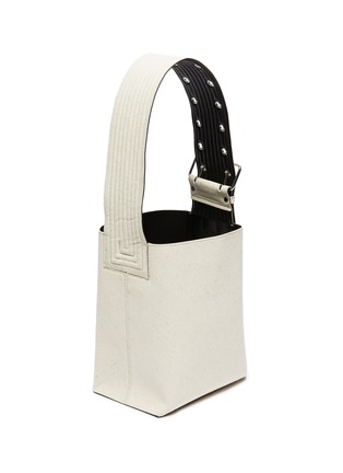 Detail View - Click To Enlarge - JIL SANDER - Buckled quilted leather strap hobo bag