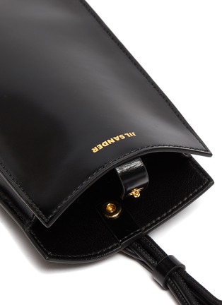 Detail View - Click To Enlarge - JIL SANDER - 'Tangle' braided strap leather phone case